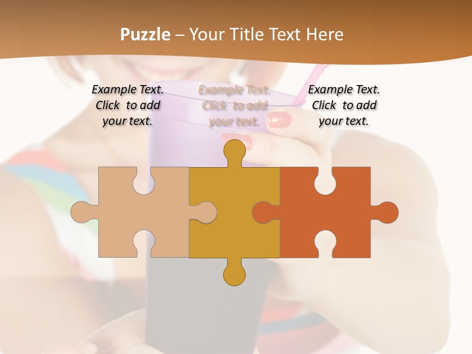 Caucasian White Isolated PowerPoint Template