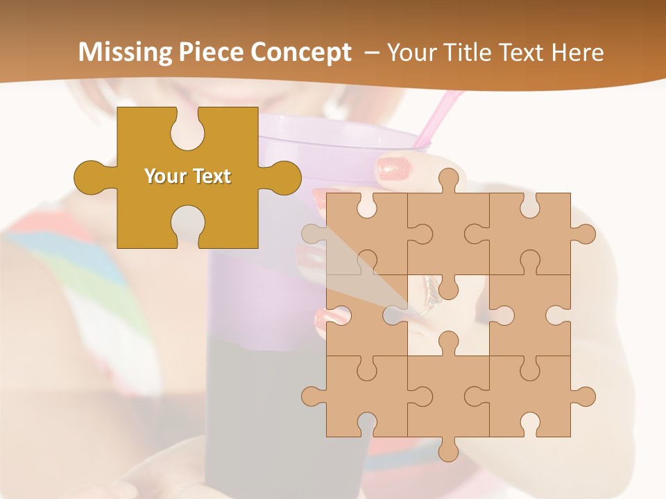 Caucasian White Isolated PowerPoint Template