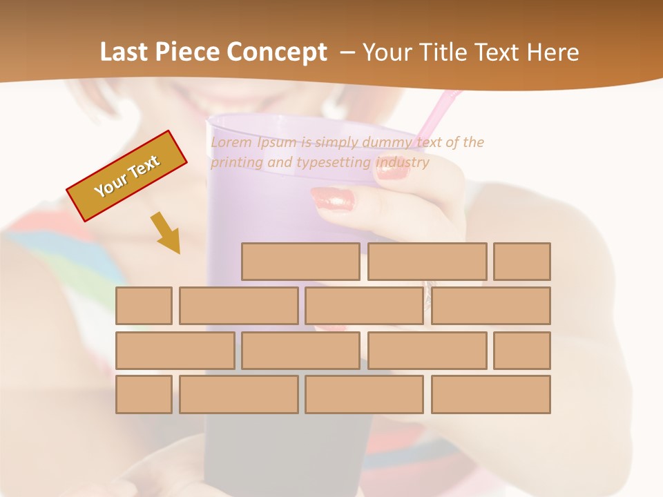 Caucasian White Isolated PowerPoint Template