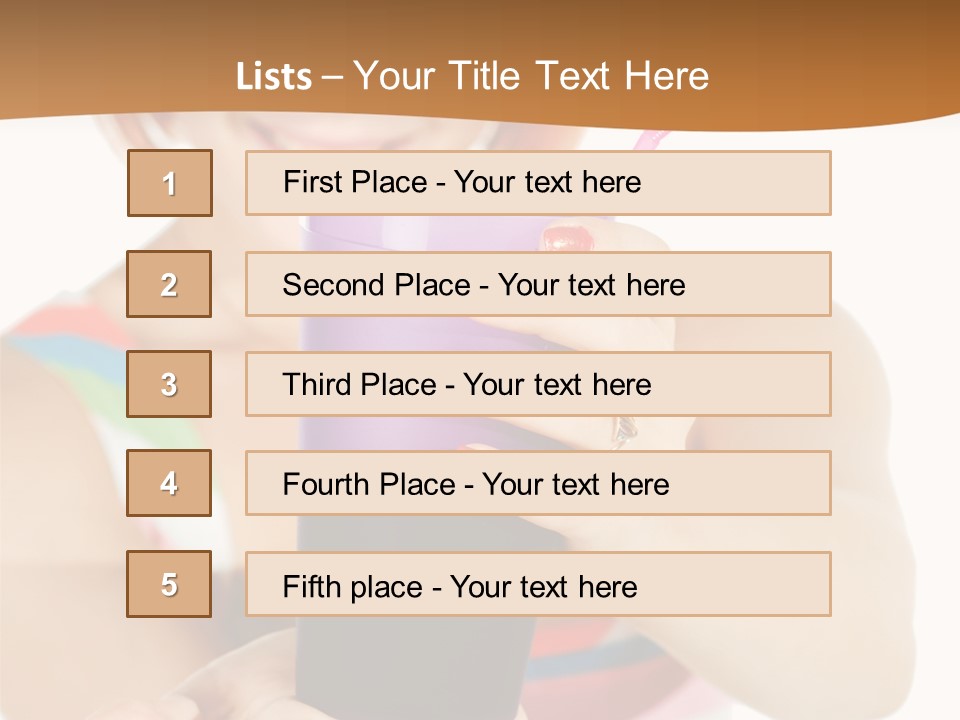 Caucasian White Isolated PowerPoint Template