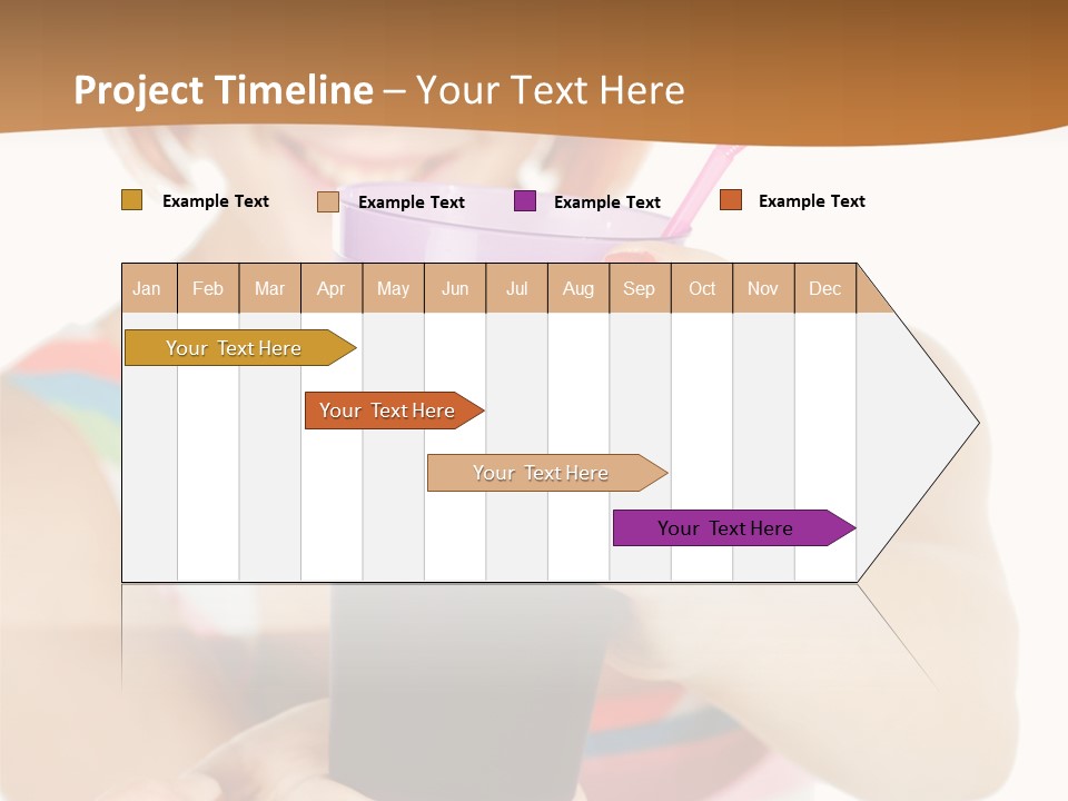 Caucasian White Isolated PowerPoint Template