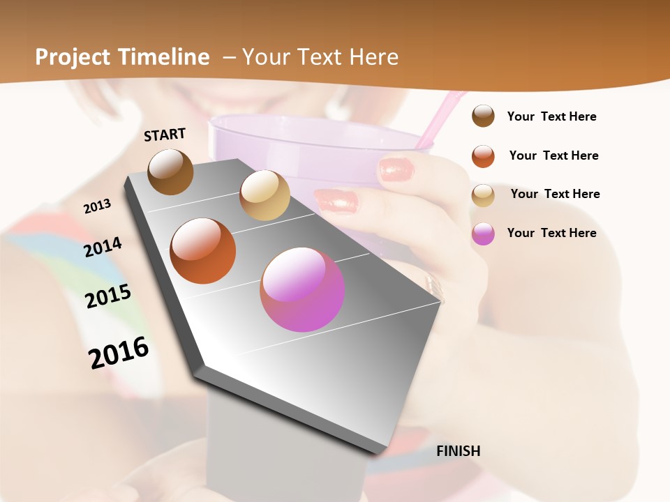 Caucasian White Isolated PowerPoint Template