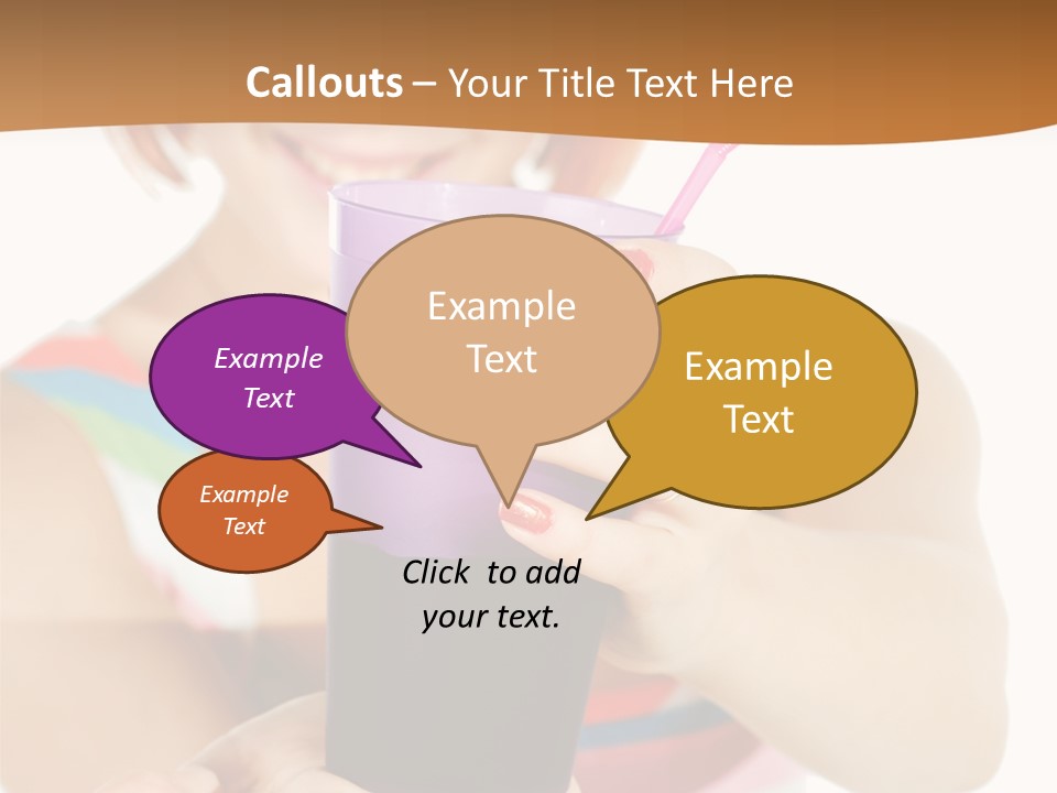 Caucasian White Isolated PowerPoint Template