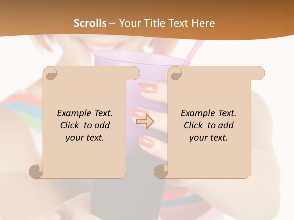 Caucasian White Isolated PowerPoint Template