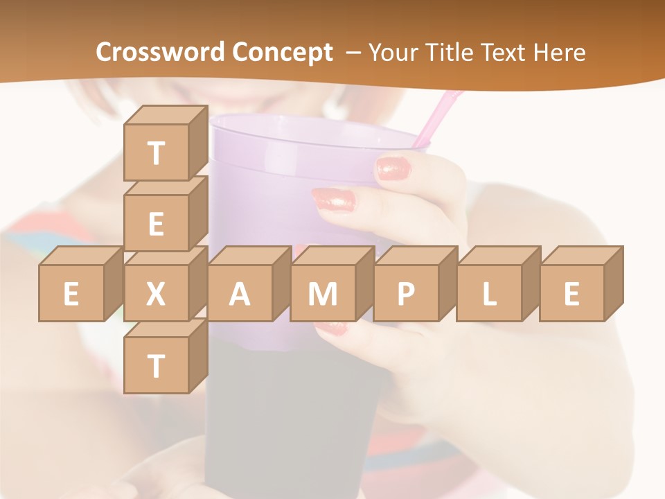 Caucasian White Isolated PowerPoint Template