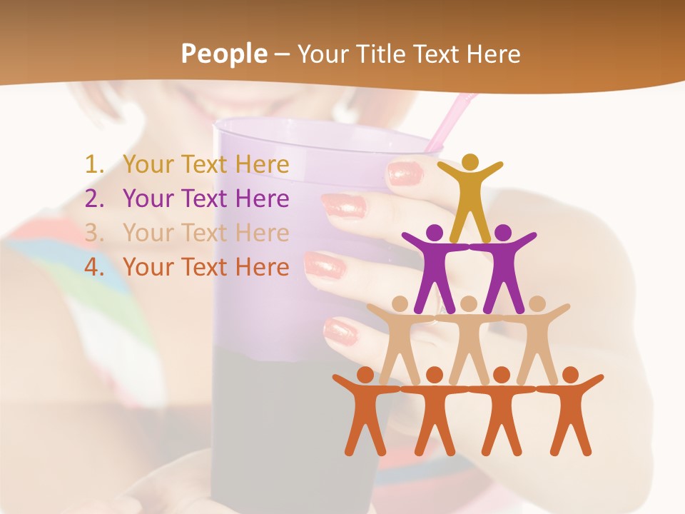 Caucasian White Isolated PowerPoint Template