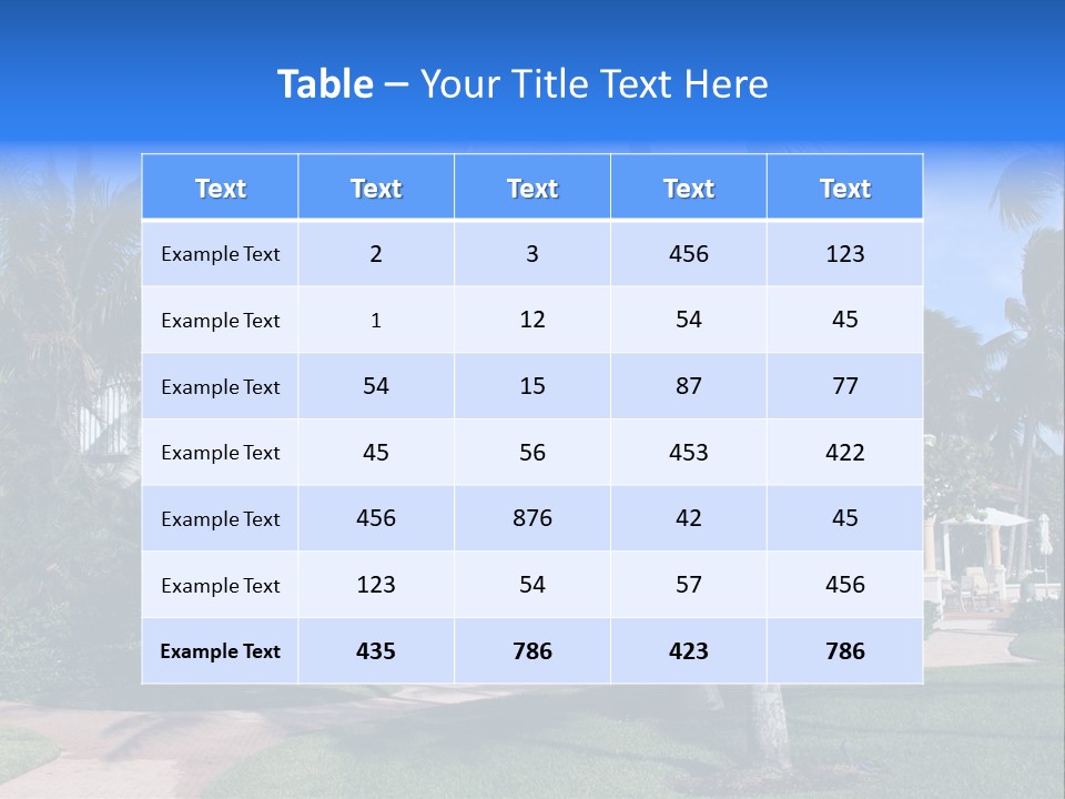 Trees Palm Plus PowerPoint Template