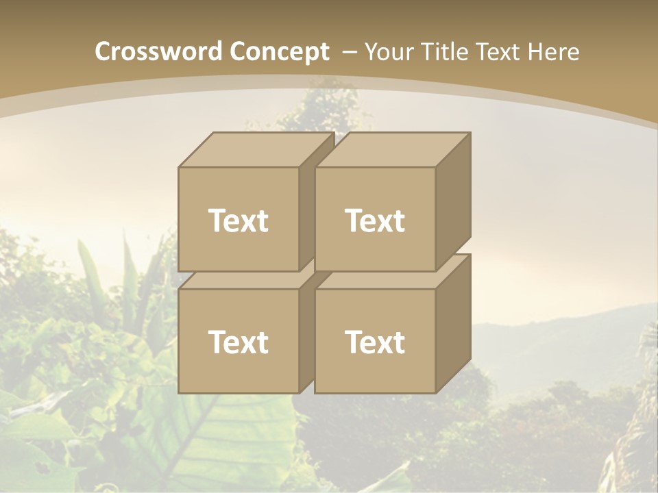 A Picture Of A Jungle With Trees And Mountains In The Background PowerPoint Template