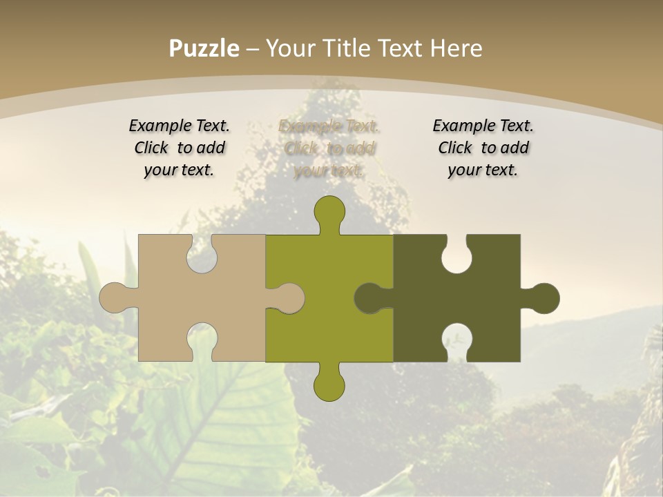 A Picture Of A Jungle With Trees And Mountains In The Background PowerPoint Template