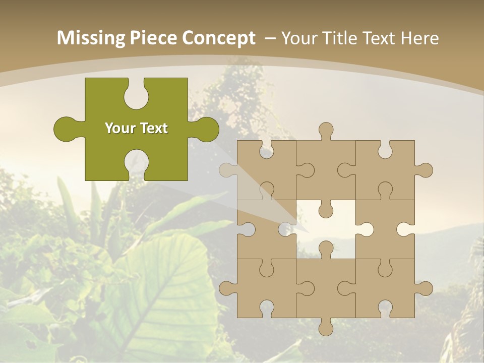 A Picture Of A Jungle With Trees And Mountains In The Background PowerPoint Template