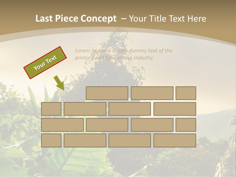 A Picture Of A Jungle With Trees And Mountains In The Background PowerPoint Template