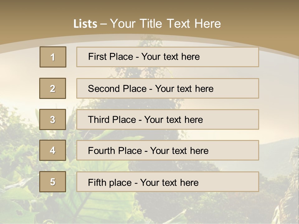 A Picture Of A Jungle With Trees And Mountains In The Background PowerPoint Template
