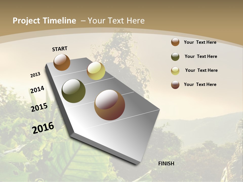 A Picture Of A Jungle With Trees And Mountains In The Background PowerPoint Template