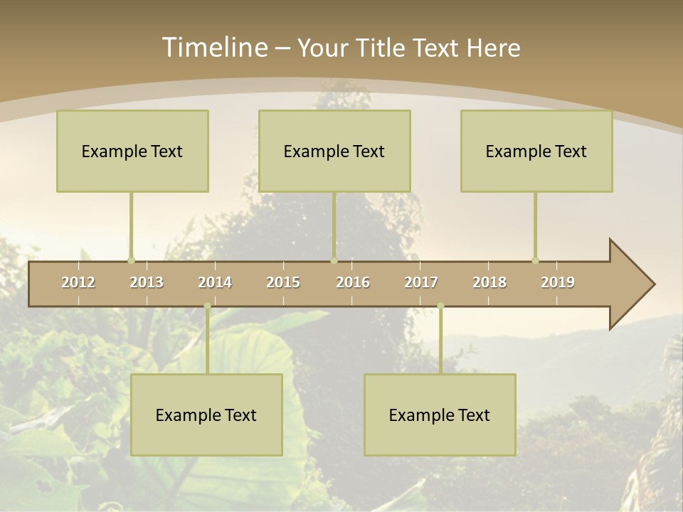A Picture Of A Jungle With Trees And Mountains In The Background PowerPoint Template