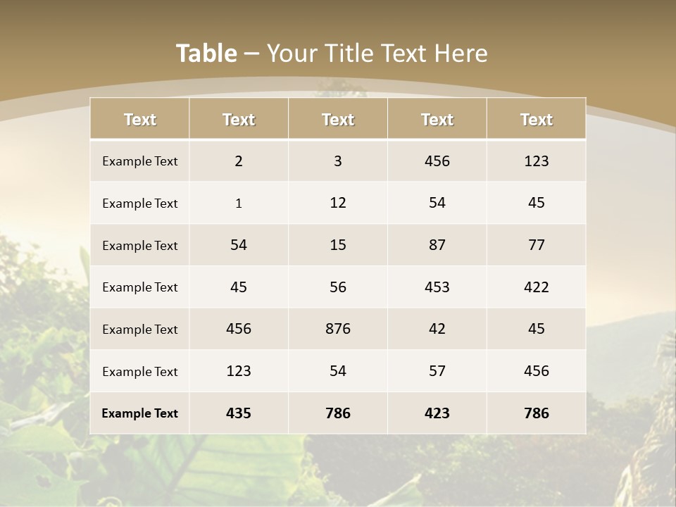 A Picture Of A Jungle With Trees And Mountains In The Background PowerPoint Template