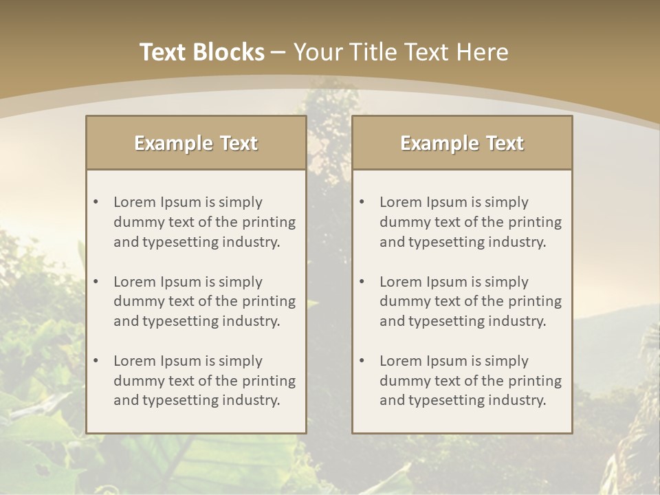 A Picture Of A Jungle With Trees And Mountains In The Background PowerPoint Template