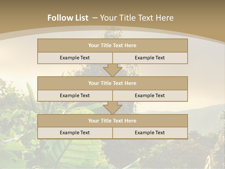 A Picture Of A Jungle With Trees And Mountains In The Background PowerPoint Template
