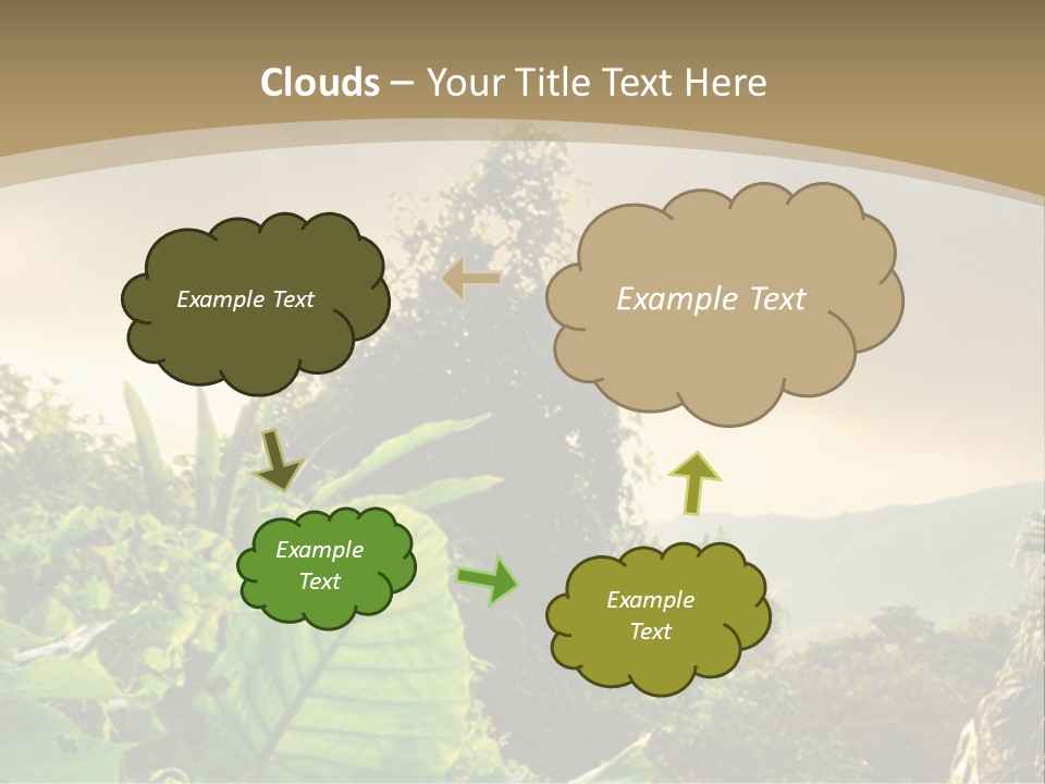 A Picture Of A Jungle With Trees And Mountains In The Background PowerPoint Template