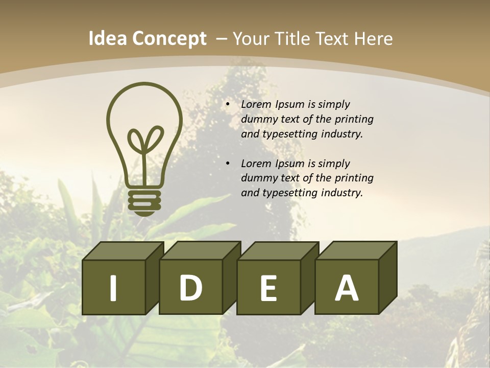 A Picture Of A Jungle With Trees And Mountains In The Background PowerPoint Template