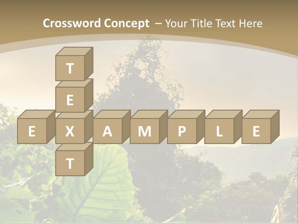 A Picture Of A Jungle With Trees And Mountains In The Background PowerPoint Template