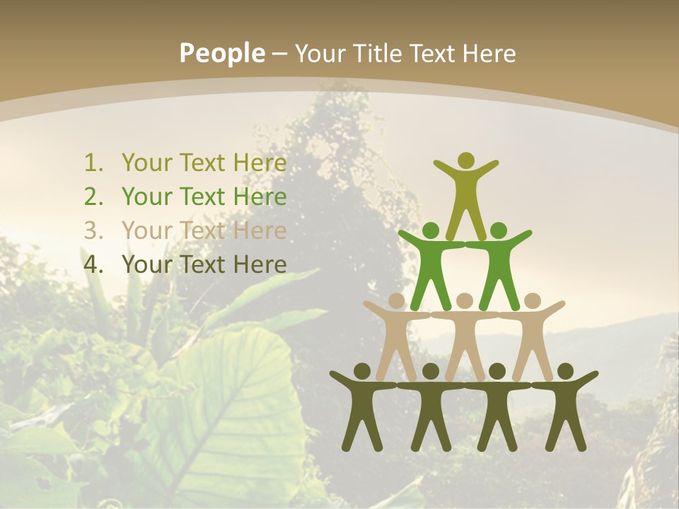 A Picture Of A Jungle With Trees And Mountains In The Background PowerPoint Template