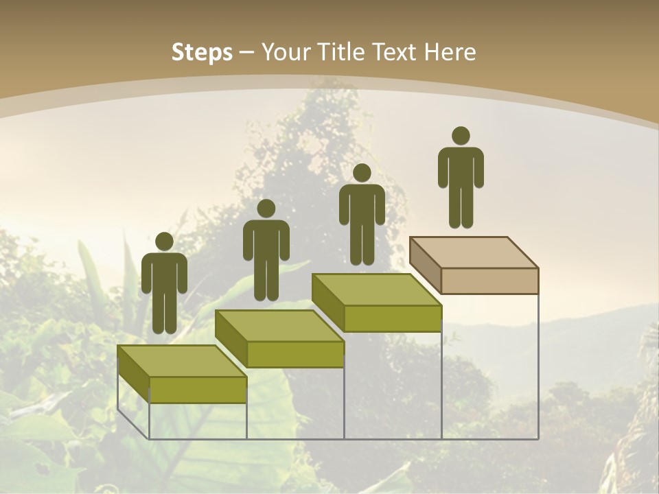 A Picture Of A Jungle With Trees And Mountains In The Background PowerPoint Template