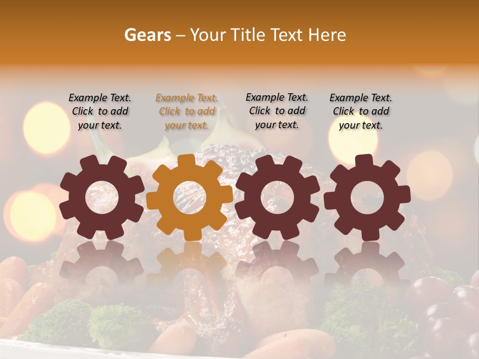 Platter Apple Leaves PowerPoint Template