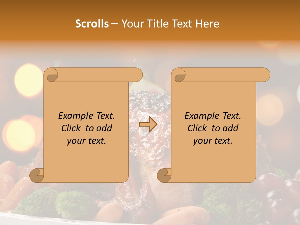 Platter Apple Leaves PowerPoint Template