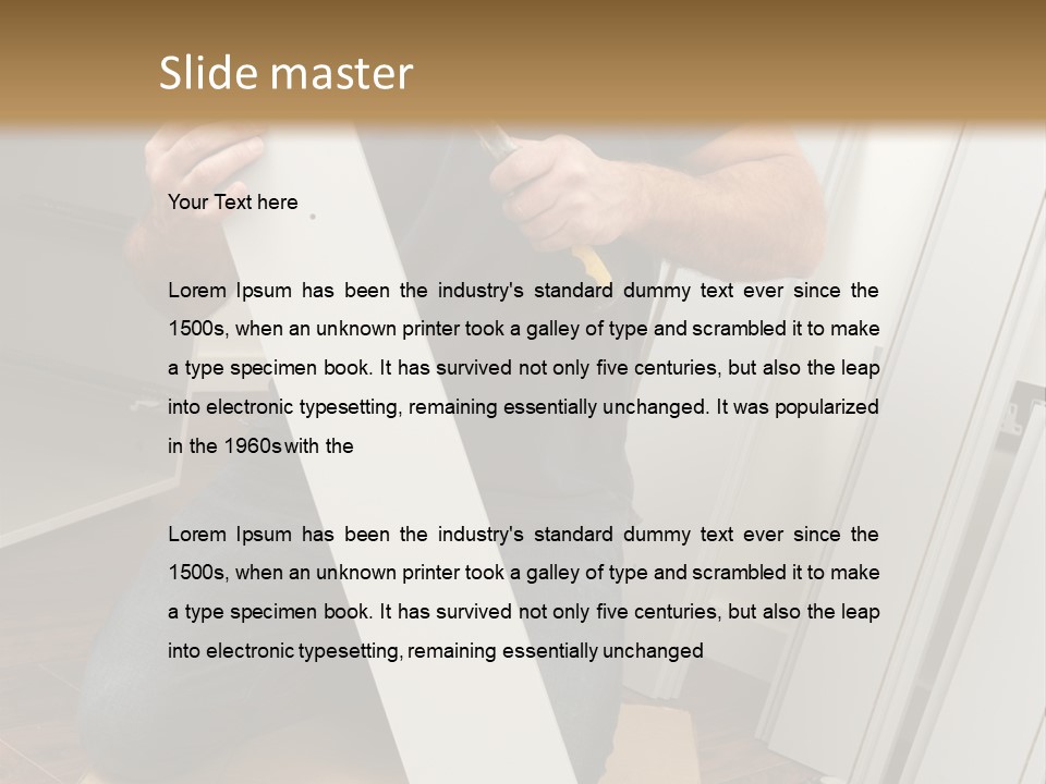 Assembly Furniture Confident PowerPoint Template