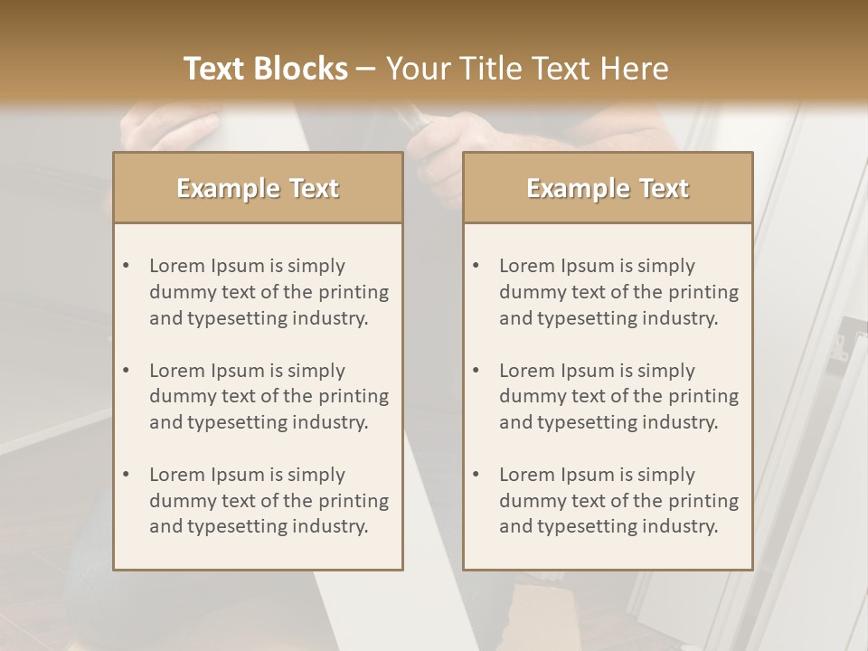 Assembly Furniture Confident PowerPoint Template