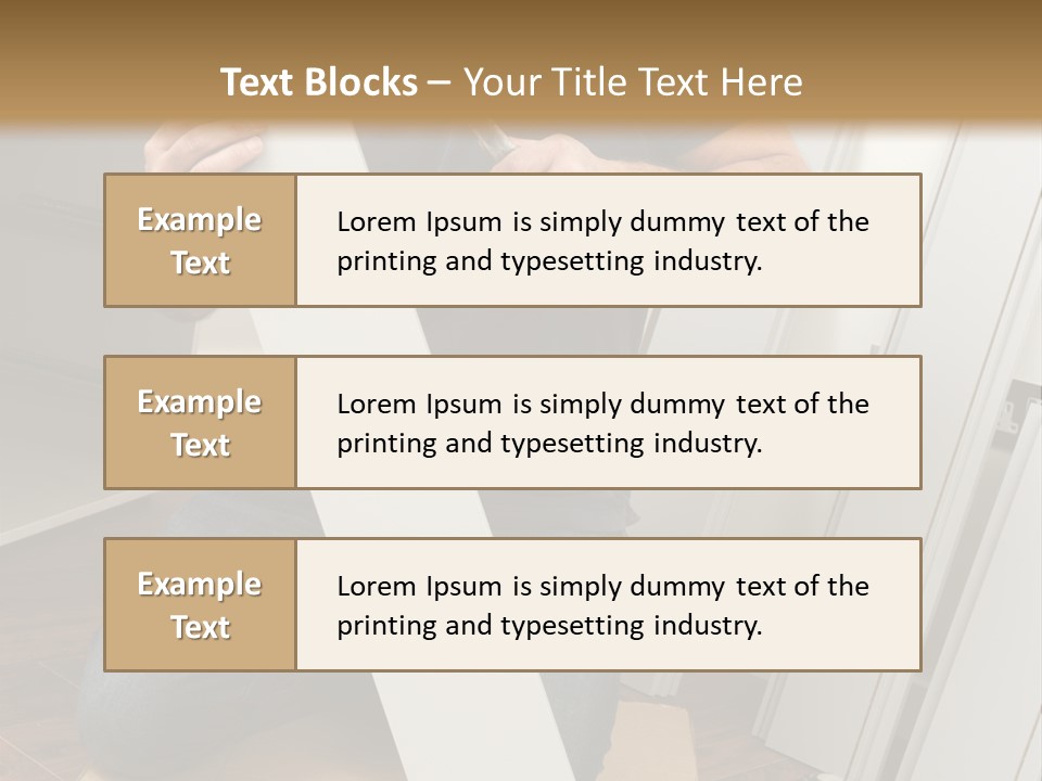 Assembly Furniture Confident PowerPoint Template
