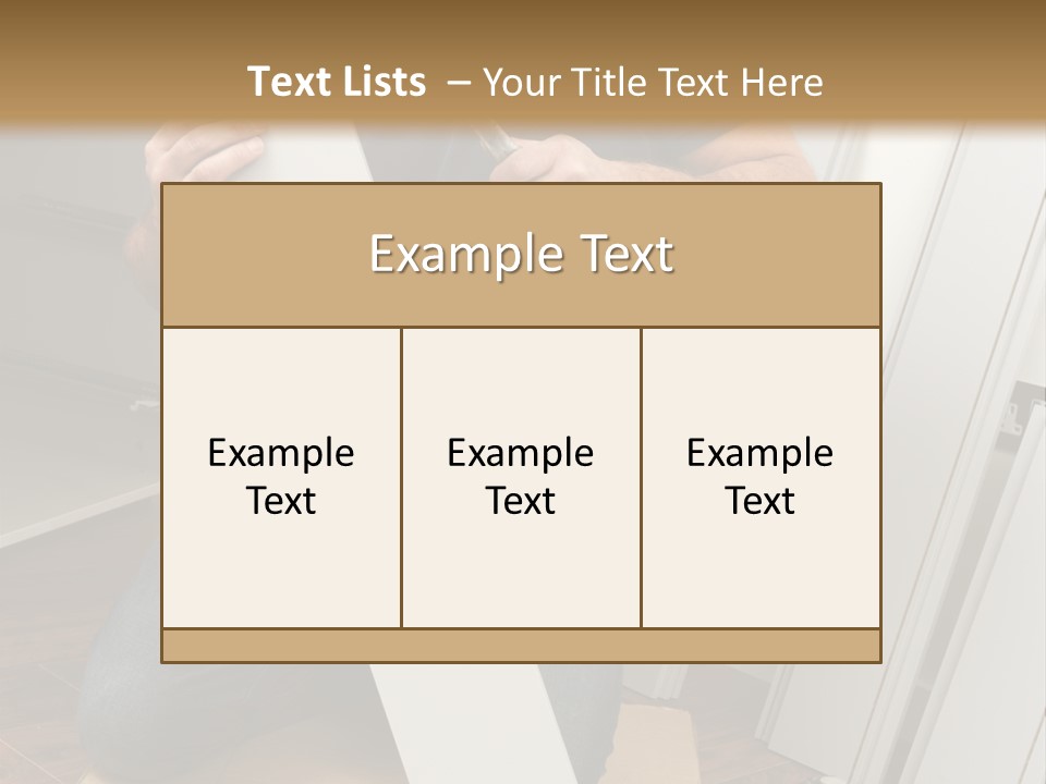 Assembly Furniture Confident PowerPoint Template