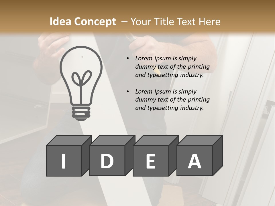 Assembly Furniture Confident PowerPoint Template