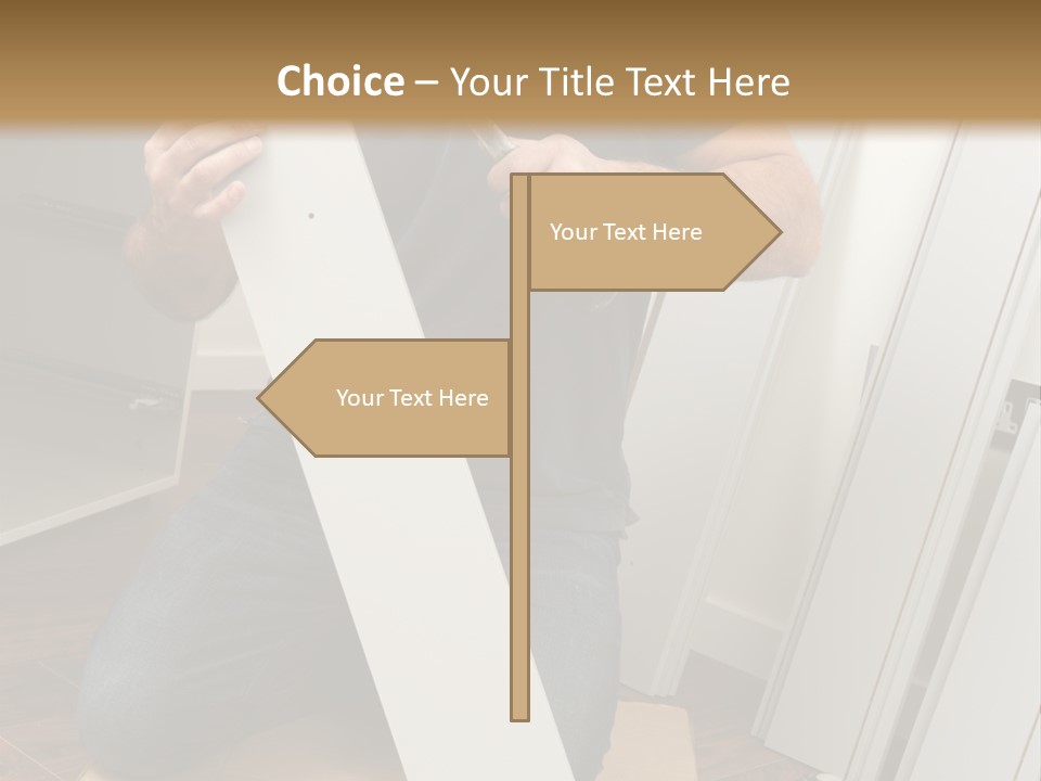 Assembly Furniture Confident PowerPoint Template