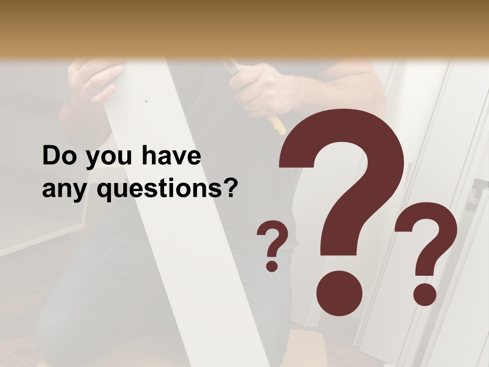 Assembly Furniture Confident PowerPoint Template