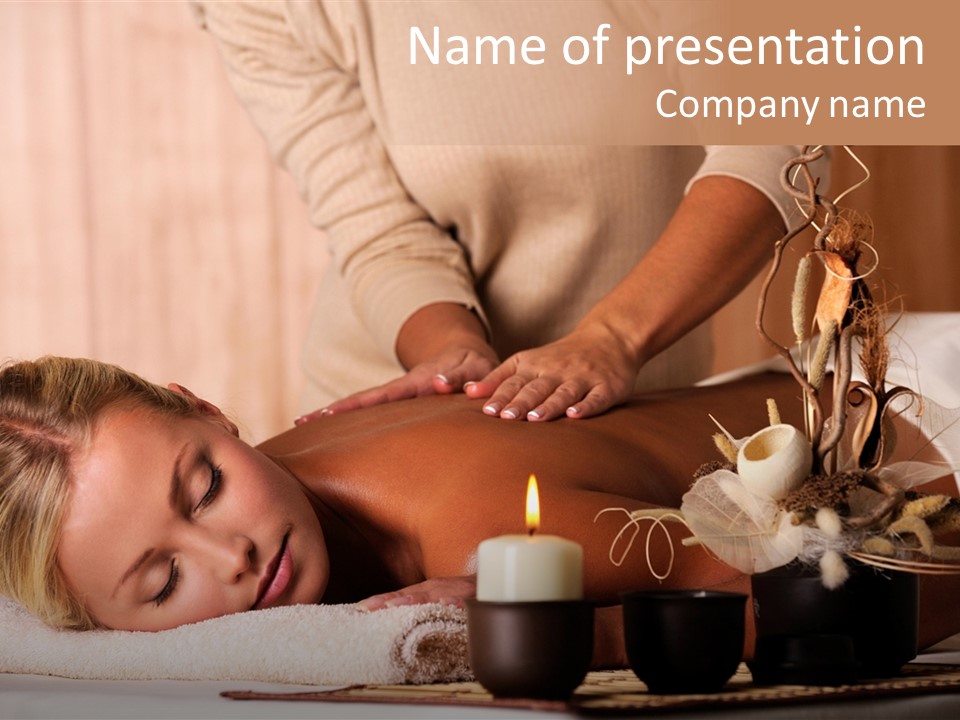 Calm Rest Masseur PowerPoint Template