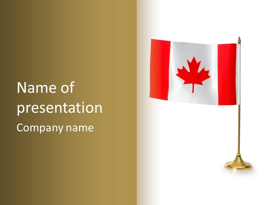 Glory Stand Flag PowerPoint Template
