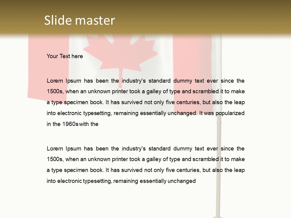 Glory Stand Flag PowerPoint Template