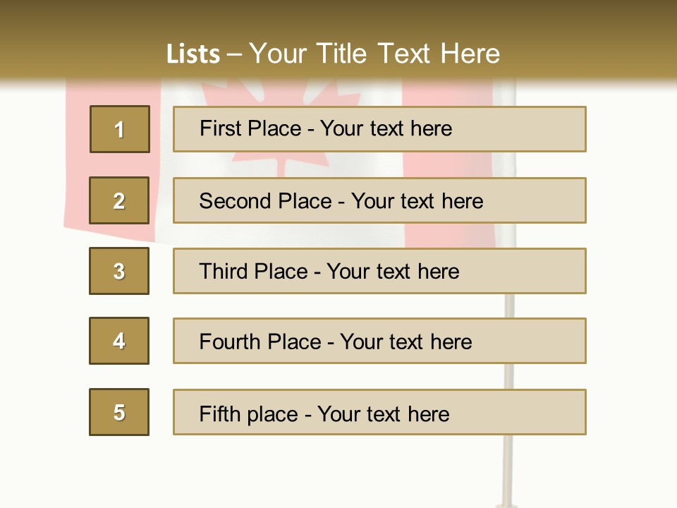 Glory Stand Flag PowerPoint Template