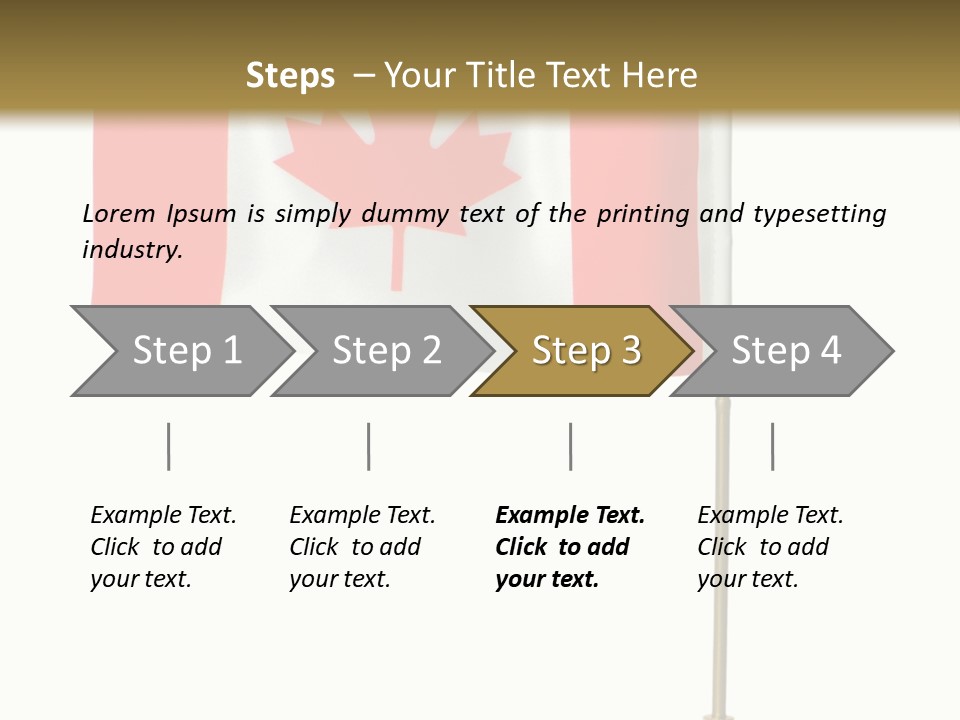 Glory Stand Flag PowerPoint Template