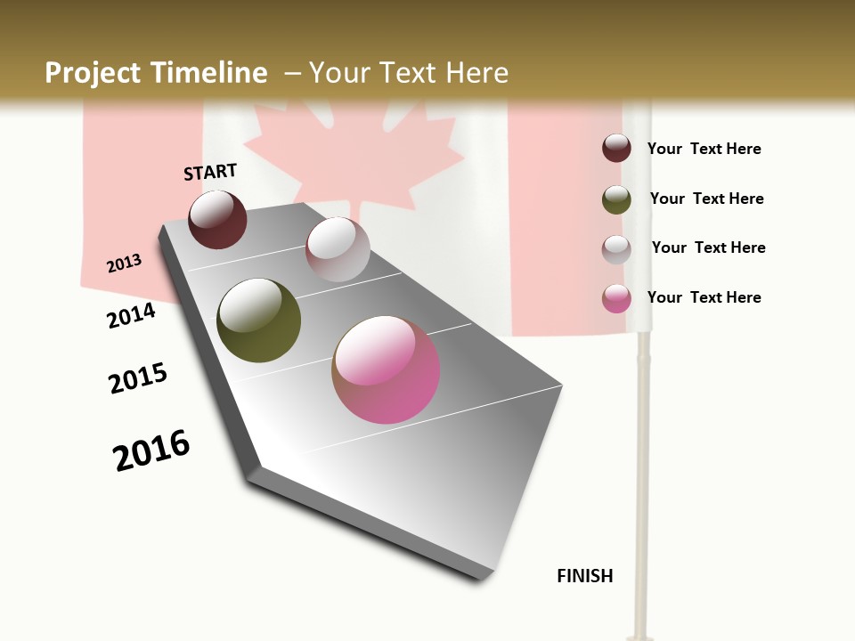 Glory Stand Flag PowerPoint Template