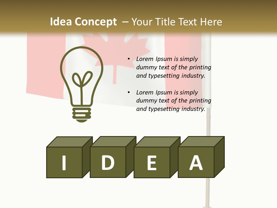 Glory Stand Flag PowerPoint Template