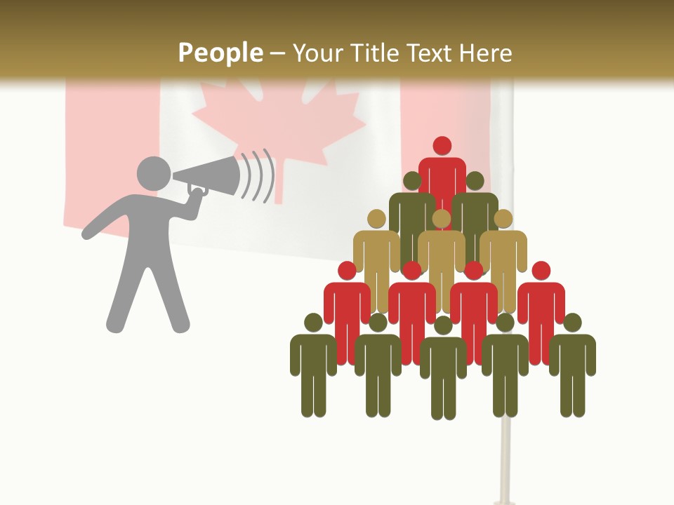 Glory Stand Flag PowerPoint Template