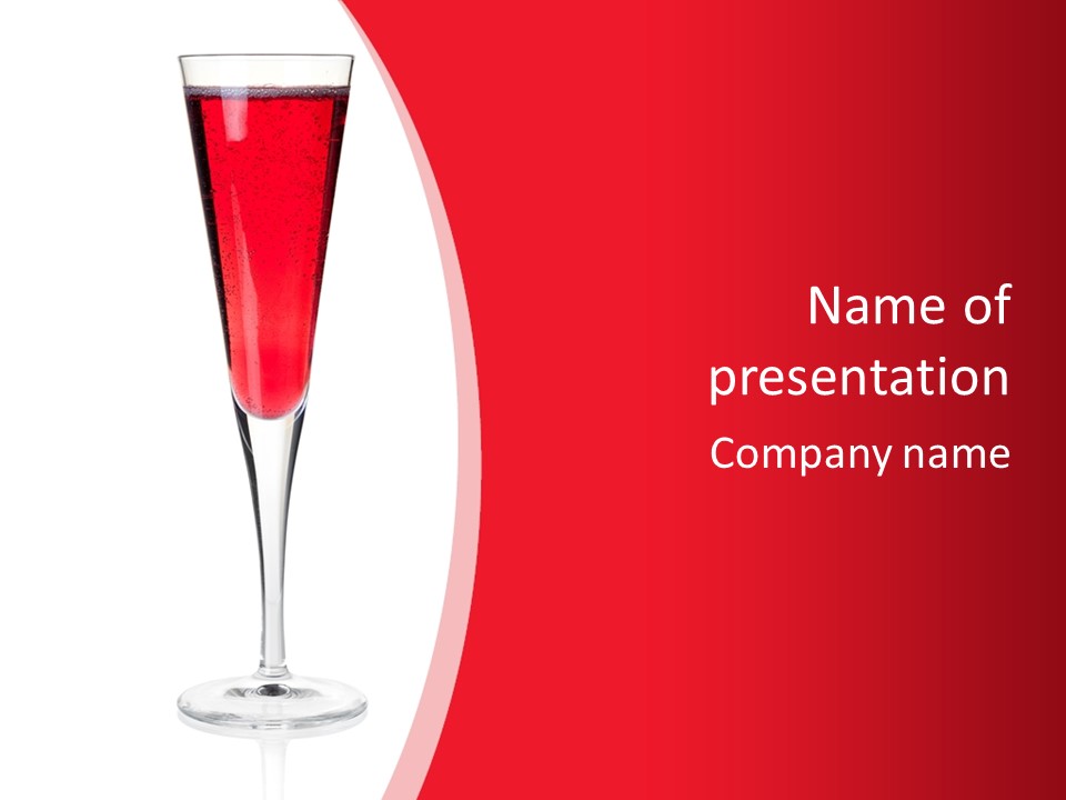 Champagne Summer Cocktail PowerPoint Template