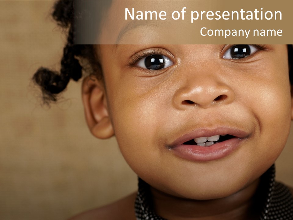 Young Boy Brown PowerPoint Template