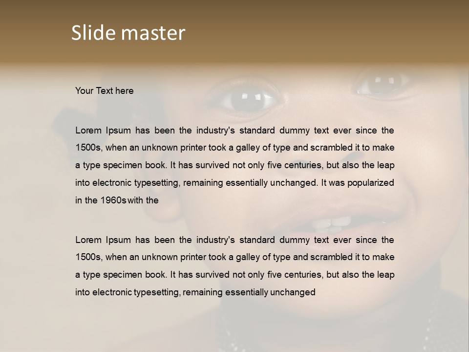 Young Boy Brown PowerPoint Template