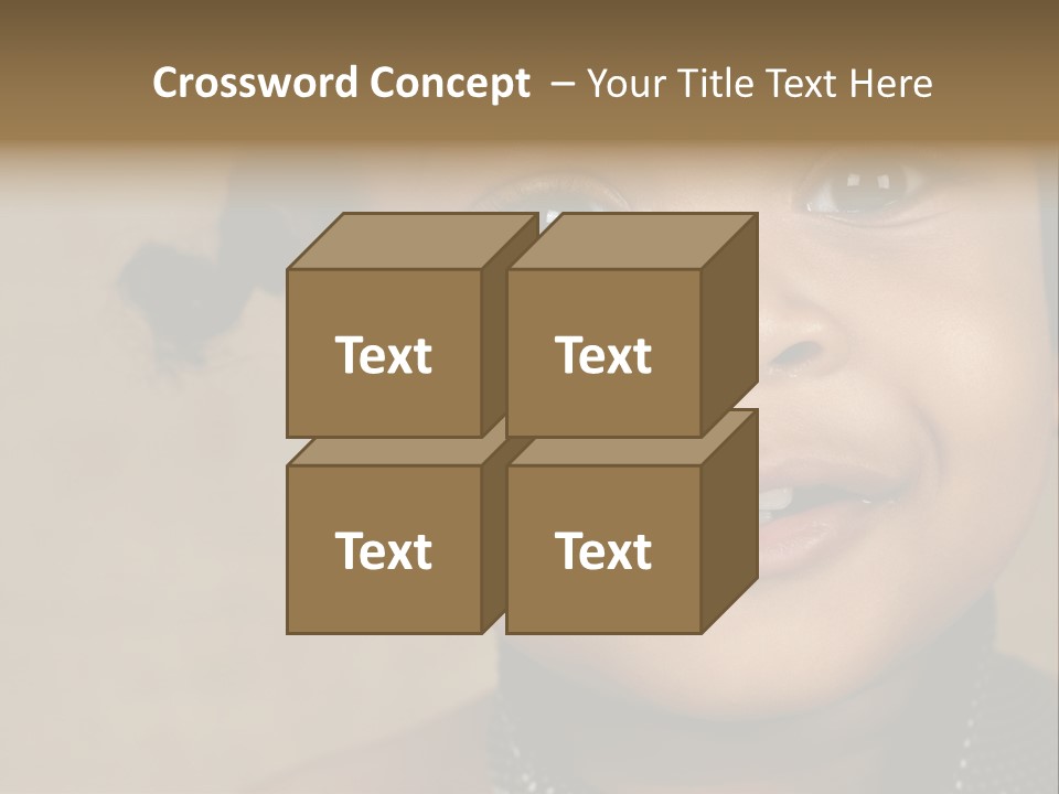 Young Boy Brown PowerPoint Template