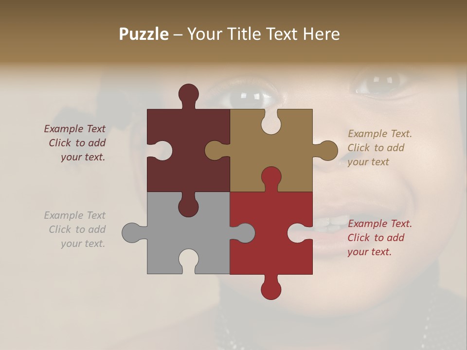 Young Boy Brown PowerPoint Template