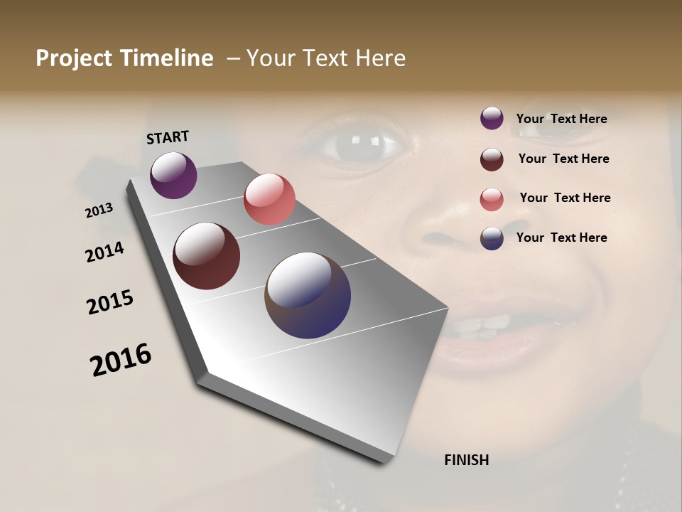 Young Boy Brown PowerPoint Template