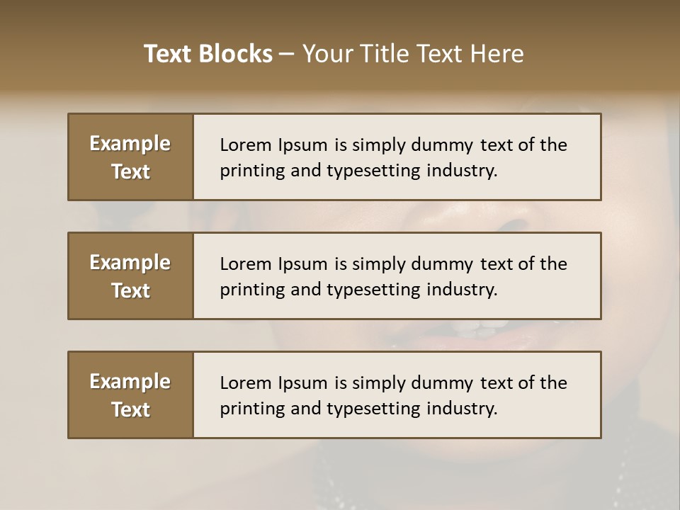 Young Boy Brown PowerPoint Template